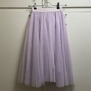 Lilac Tutu Midi Skirt